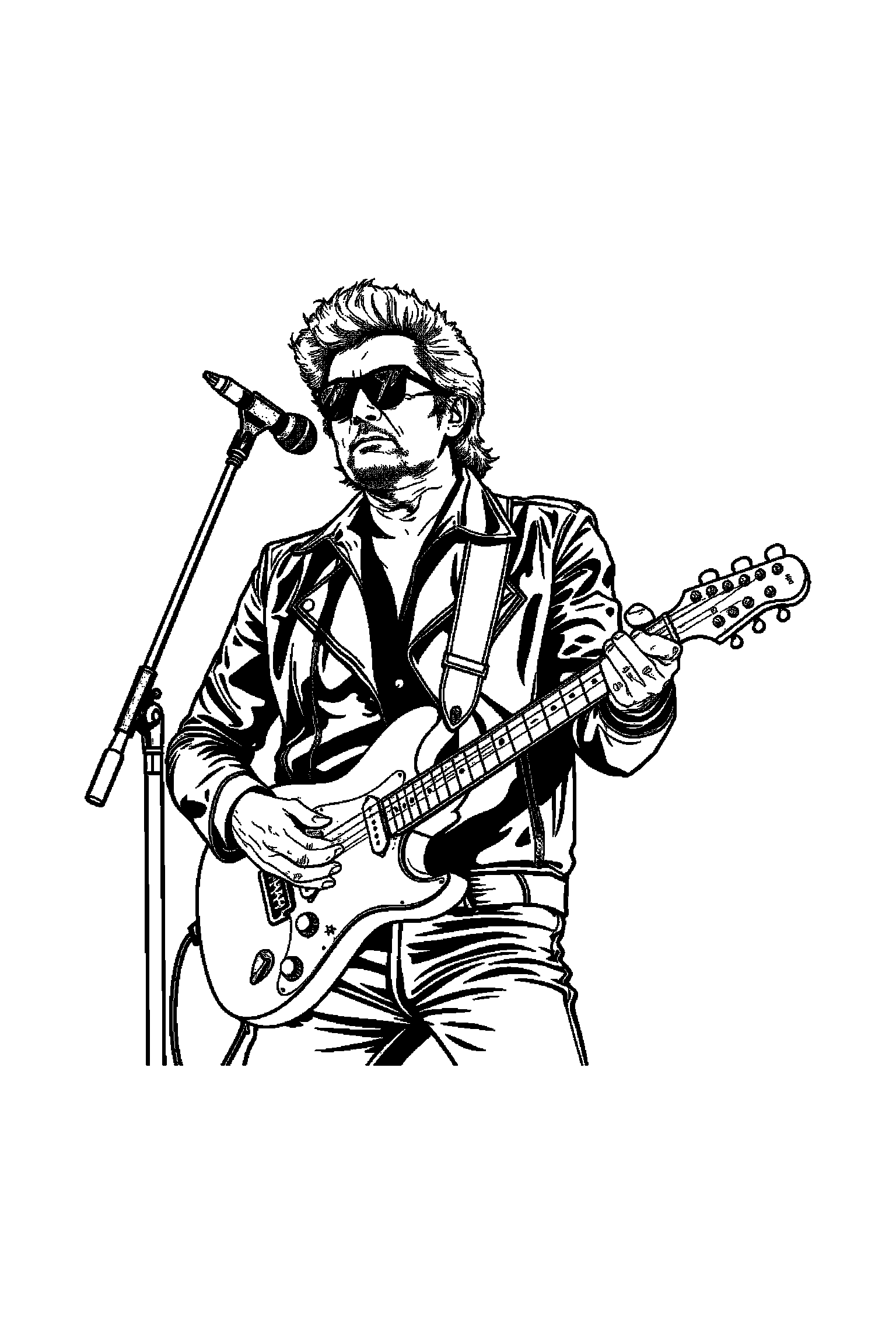 Coloriage Johnny Hallyday gratuit à imprimer - Johnny Hallyday avec un ballon rond Coloriage Johnny Hallyday gratuit à imprimer : Johnny Hallyday avec un ballon rond