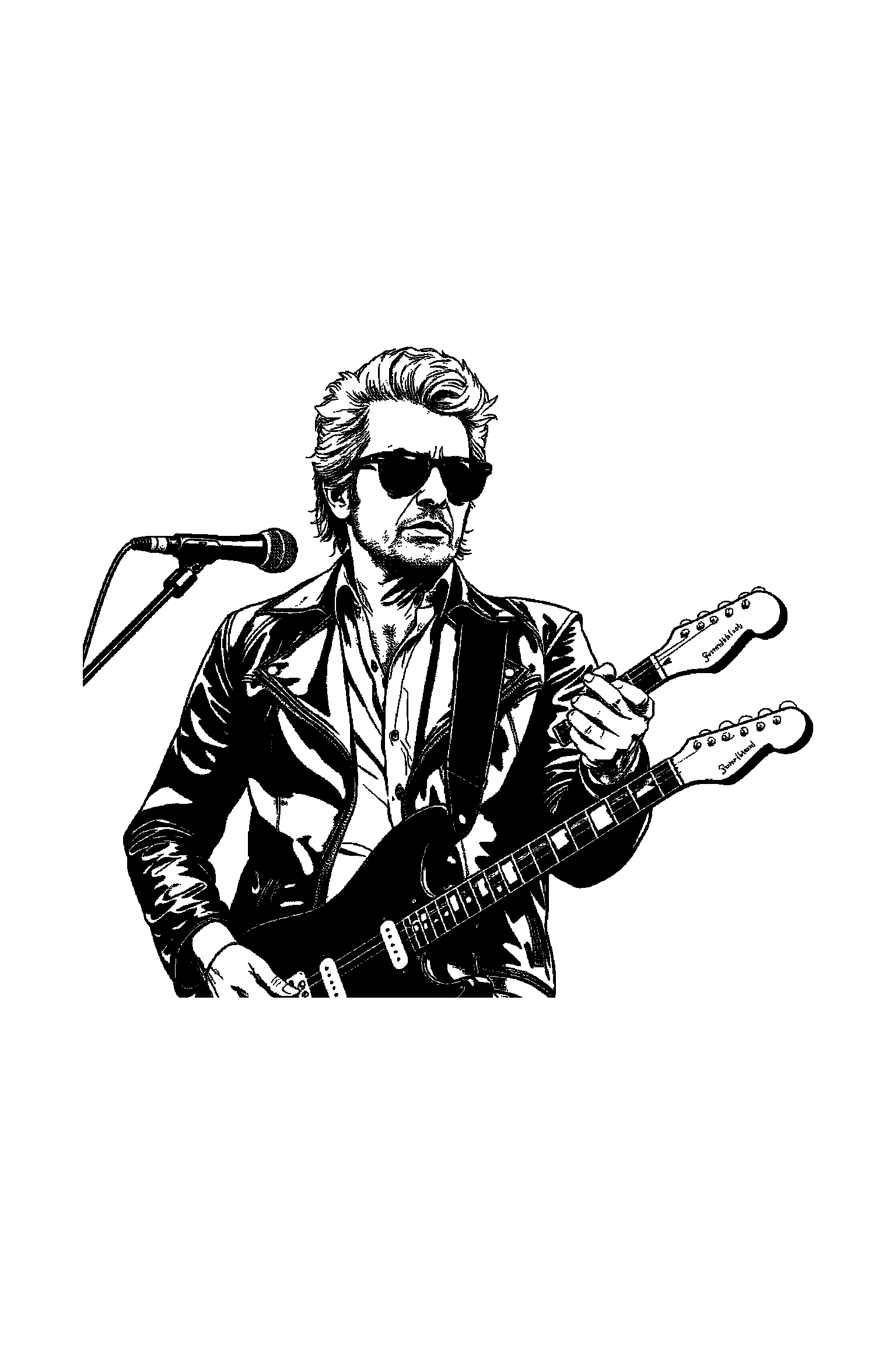 Coloriage Johnny Hallyday gratuit à imprimer - un chanteur rock qui prépare une activité Coloriage Johnny Hallyday gratuit à imprimer : un chanteur rock qui prépare une activité