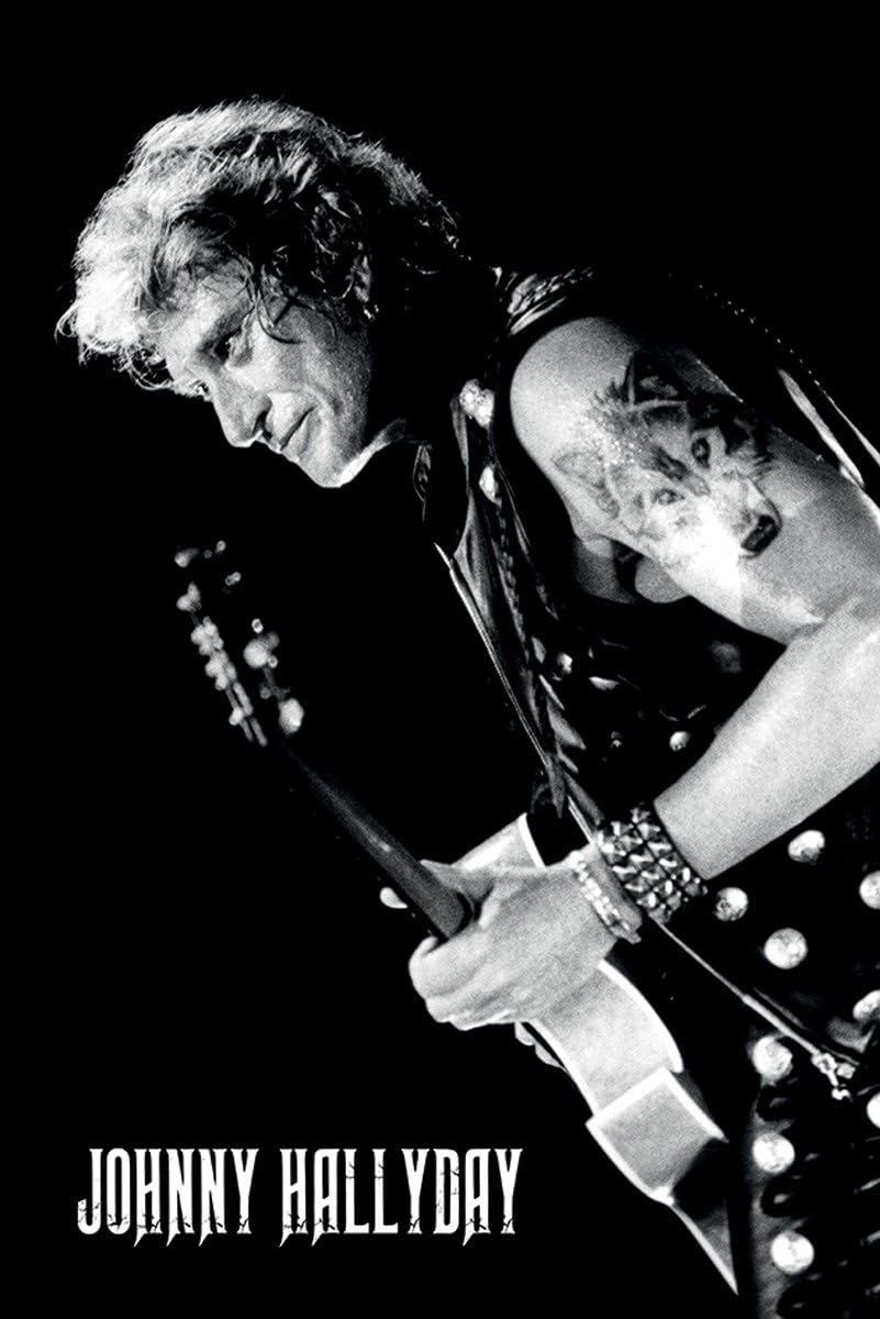 Poster maxi Johnny Hallyday Lone Wolf en papier 125 gsm
