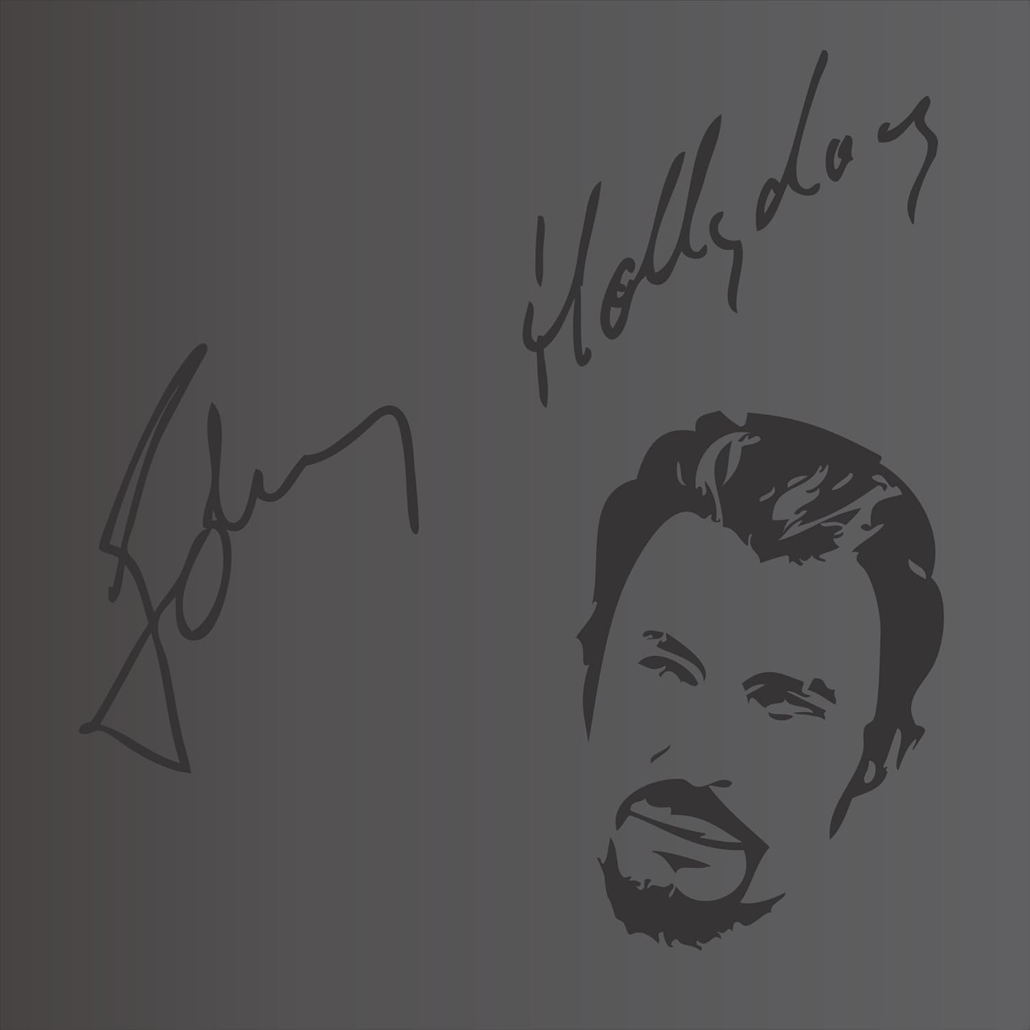 Sticker mural noir Johnny Hallyday en vinyle coloré recto-verso – Image 4