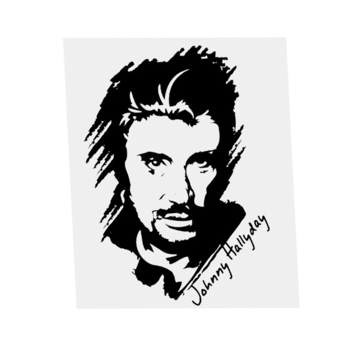 Autocollant Johnny Hallyday 6 modèles en 10 CM ou 20 CM – Image 3