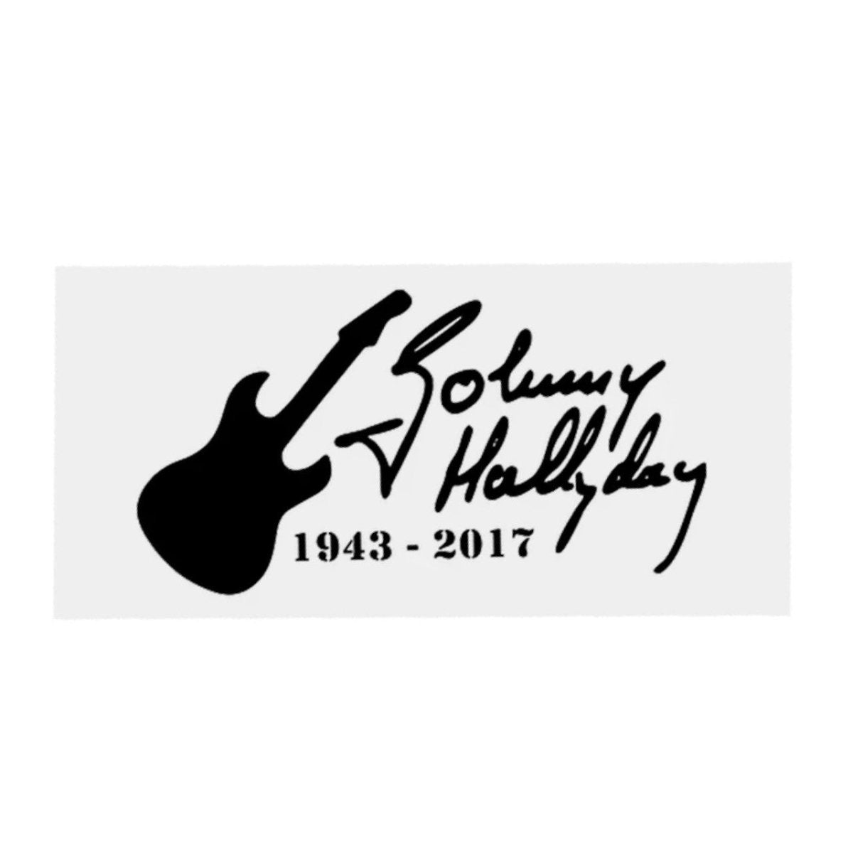 Autocollant Johnny Hallyday 6 modèles en 10 CM ou 20 CM – Image 2