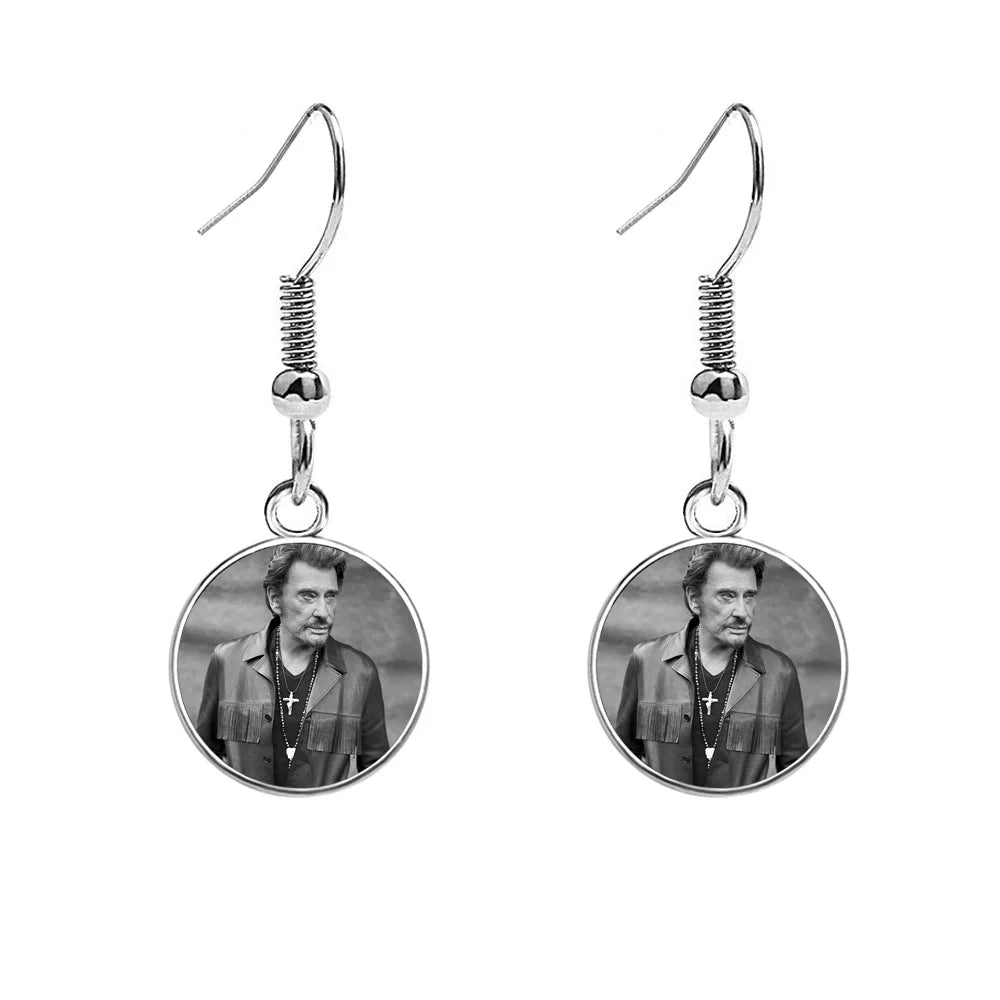 Boucles d'oreilles Johnny Hallyday photo, 13 modèles au choix – Image 2