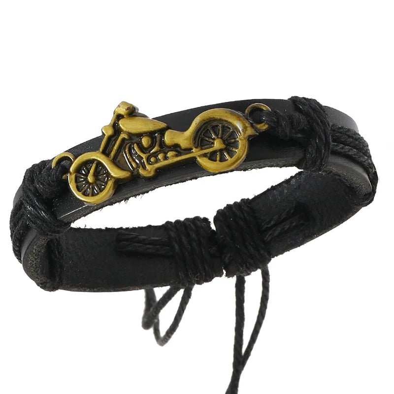 Bracelet en cuir Johnny Hallyday Harley #1, 2 couleurs – Image 2