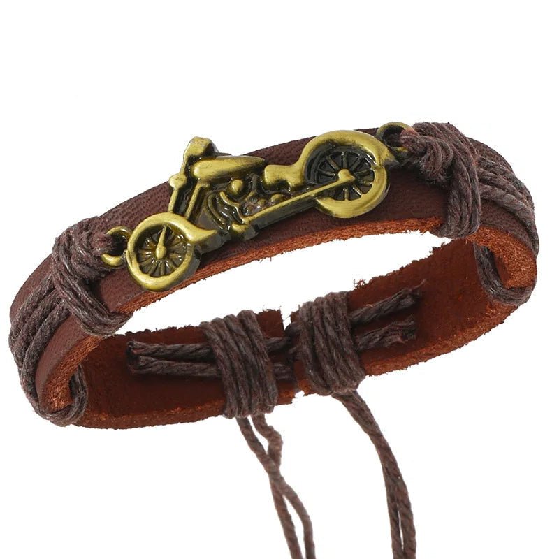 Bracelet en cuir Johnny Hallyday Harley #1, 2 couleurs