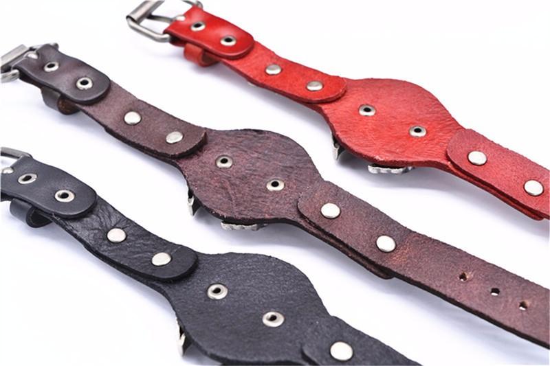 Bracelet cuir Johnny Hallyday Live to ride, Noir, Marron ou Rouge – Image 4