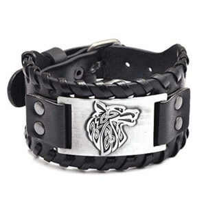 Bracelet cuir Johnny Hallyday loup, 3 modèles dont 2003