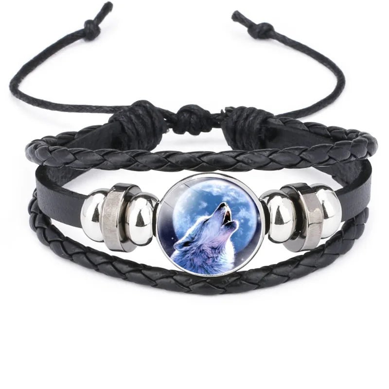 Bracelet cuir Johnny Hallyday photo loup, 16 modèles au choix – Image 2