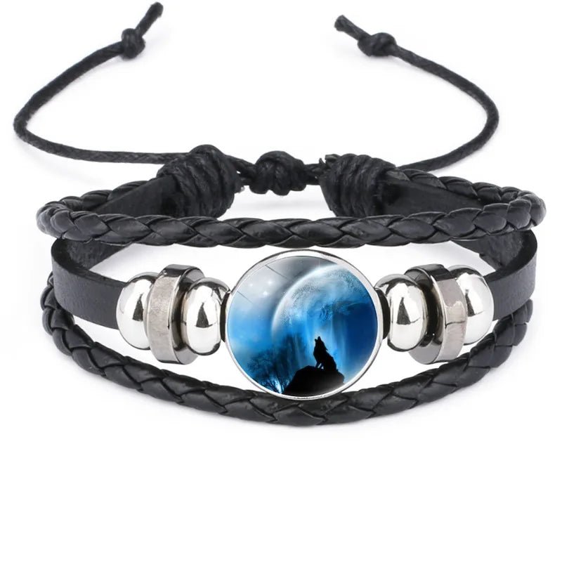 Bracelet cuir Johnny Hallyday photo loup, 16 modèles au choix – Image 4