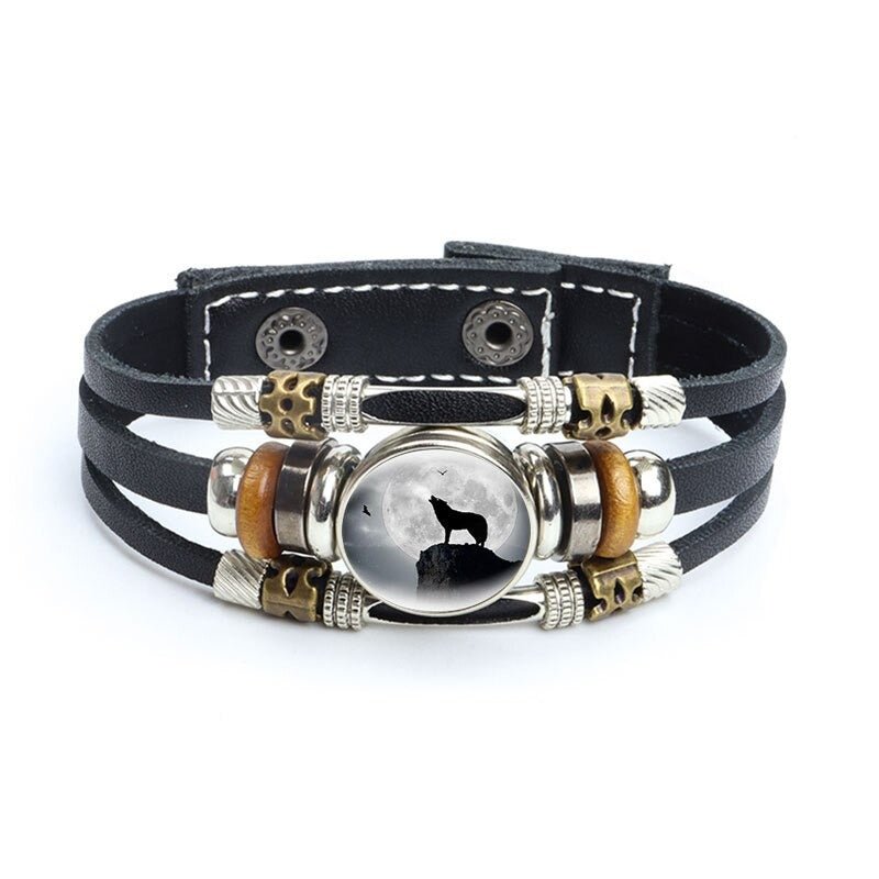 Bracelet en cuir Johnny Hallyday photo loup, 27 modèles – Image 5