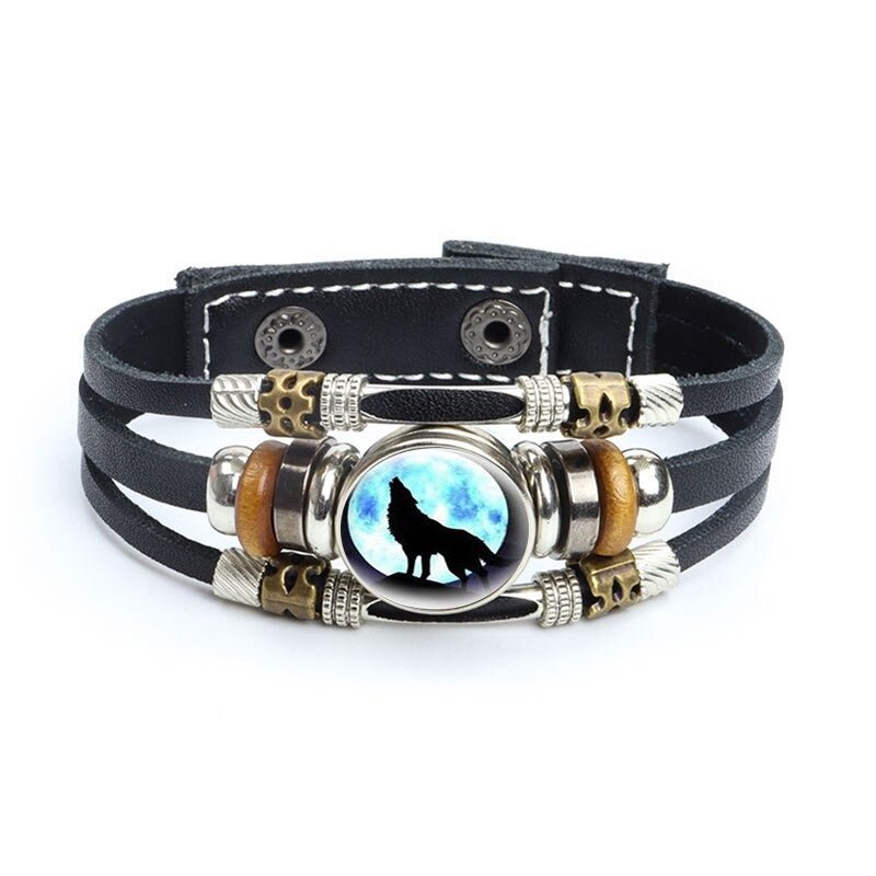 Bracelet en cuir Johnny Hallyday photo loup, 27 modèles – Image 4