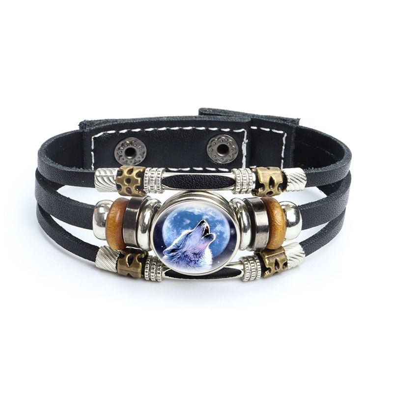 Bracelet en cuir Johnny Hallyday photo loup, 27 modèles – Image 3
