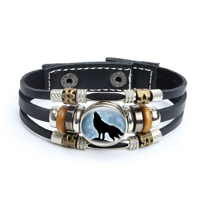 Bracelet en cuir Johnny Hallyday photo loup, 27 modèles – Image 2