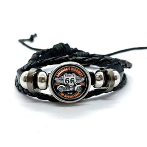 Bracelet en cuir Johnny Hallyday Photo Route 66, 15 modèles