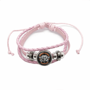 Bracelet Johnny Hallyday en cuir Rose Route 66, 15 modèles