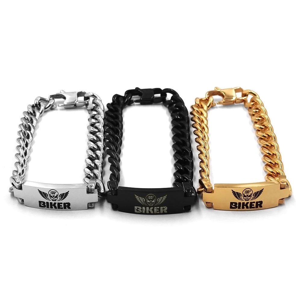Bracelet Johnny Hallyday 100% Biker, 3 couleurs et 5 tailles – Image 4