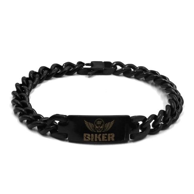 Bracelet Johnny Hallyday 100% Biker, 3 couleurs et 5 tailles – Image 2