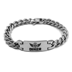 Bracelet Johnny Hallyday 100% Biker, 3 couleurs et 5 tailles