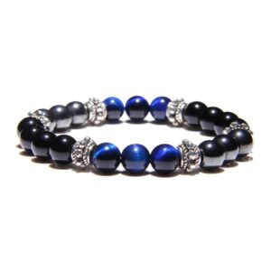 Bracelet perle Johnny Hallyday Hommage #2, 10 modèles et tailles 17 cm à 23 cm