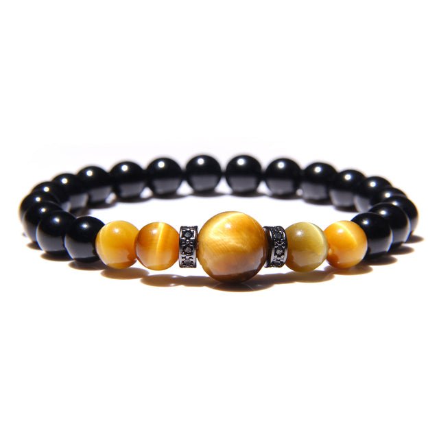 Bracelet perle Johnny Hallyday jaune tailles 17 à 23 cm – Image 2