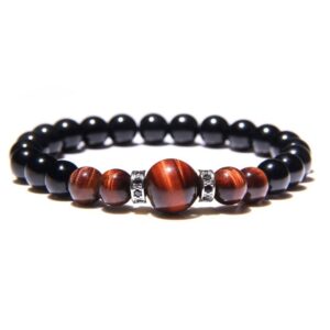Bracelet à perles Johnny Hallyday, 4 couleurs et tailles 17 à 23 cm