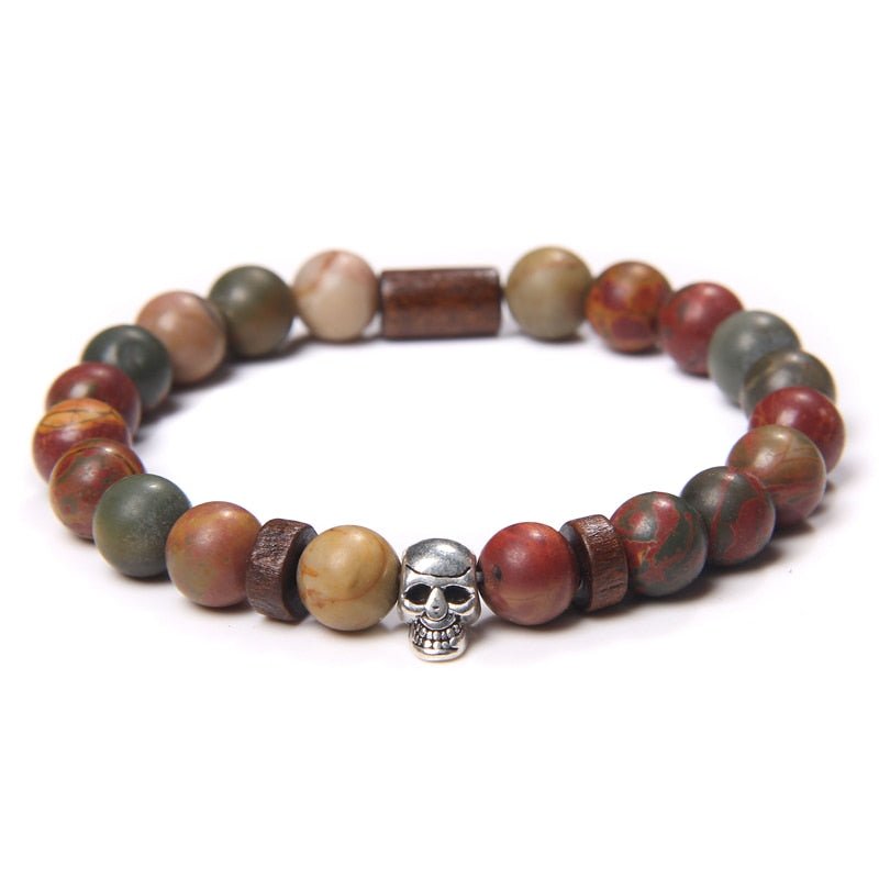Bracelet perle Johnny Hallyday tête de mort, 18 modèles et 4 tailles – Image 5
