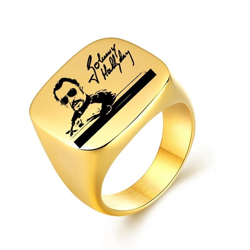 Chevalière Johnny Hallyday signature dorée, 13 modèles – Image 2