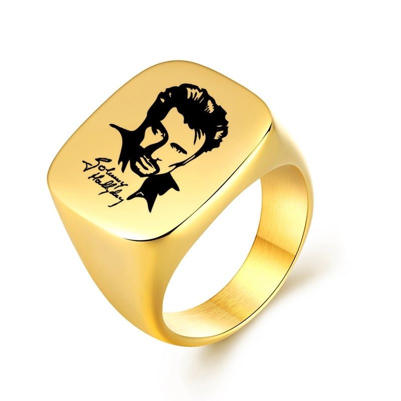 Chevalière Johnny Hallyday signature dorée, 13 modèles – Image 3