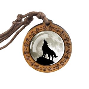 Collier pendentif en bois Loup Johnny Hallyday, 27 modèles