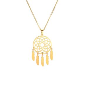 Collier attrape-rêves Johnny Hallyday, pendentif 2 couleurs