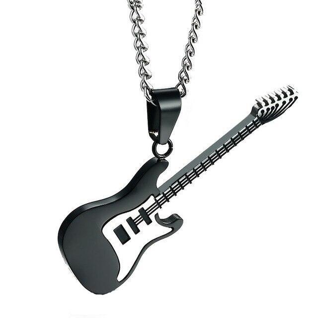 Collier pendentif Johnny Hallyday guitare électrique #2, 3 couleurs – Image 3
