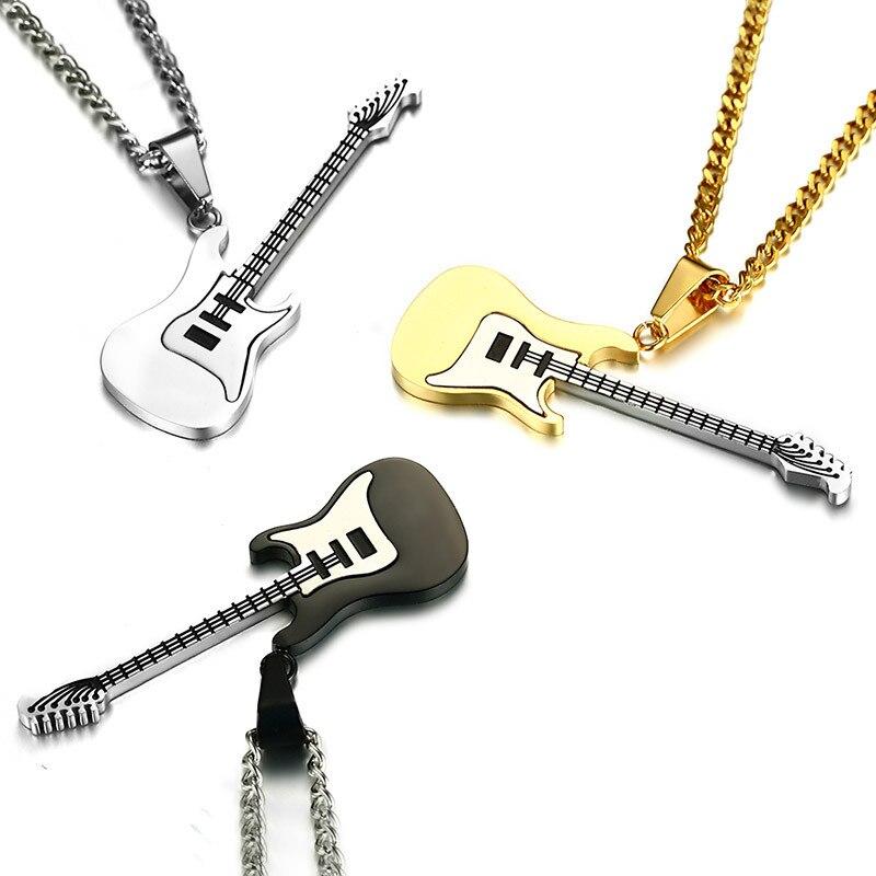 Collier pendentif Johnny Hallyday guitare électrique #2, 3 couleurs – Image 4
