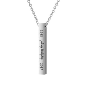 Collier pendentif hommage Johnny Hallyday, 5 coloris