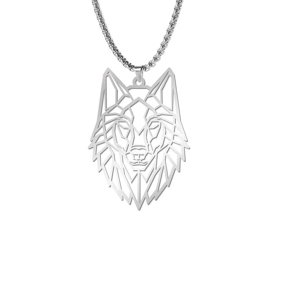 Collier pendentif Loup #2 Johnny Hallyday, noir argent ou or – Image 2