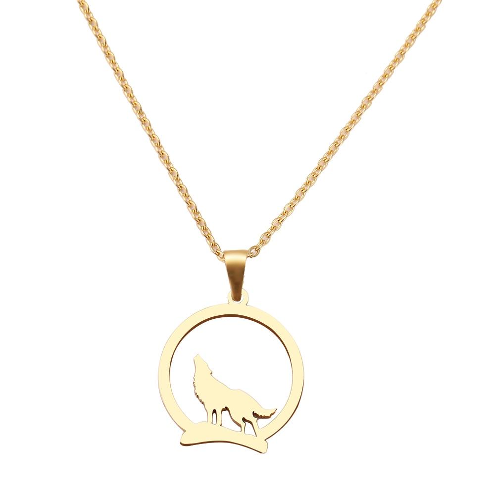 Collier pendentif Johnny Hallyday Loup, 2 modèles Or ou Argent