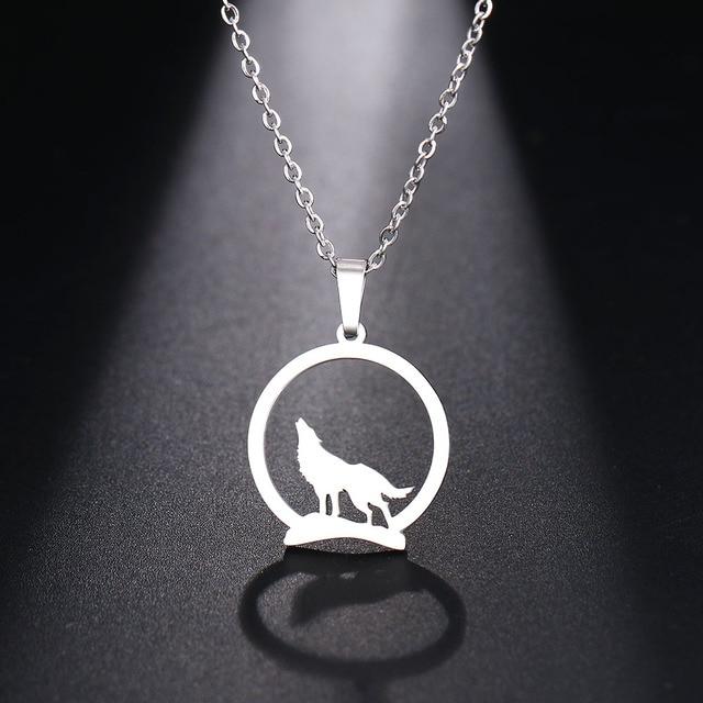 Collier pendentif Johnny Hallyday Loup, 2 modèles Or ou Argent – Image 2