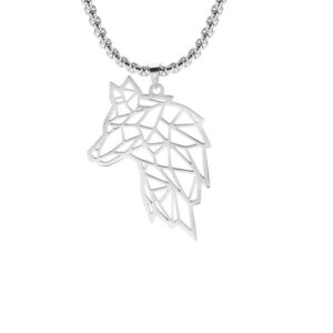 Collier pendentif Loup #3 Johnny Hallyday, argent ou or
