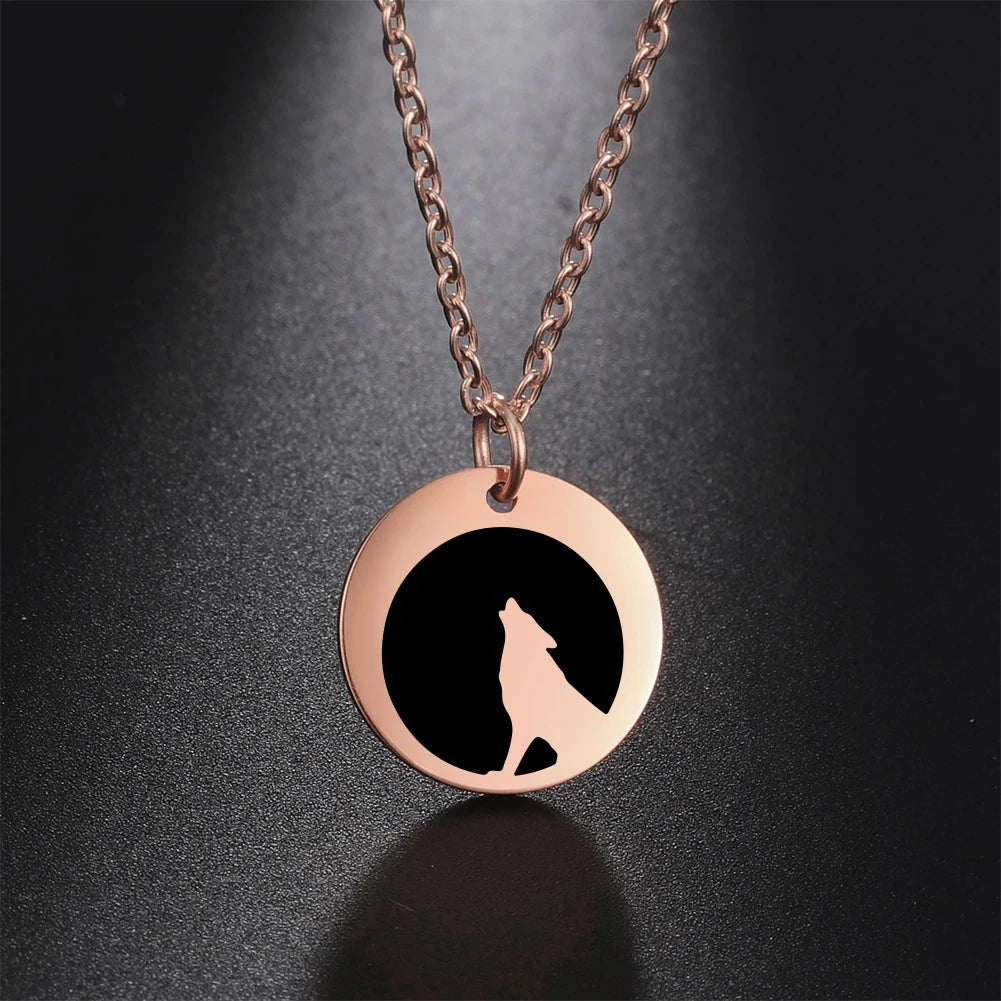 Collier pendentif Johnny Hallyday médaillon loup, 4 versions et 3 couleurs – Image 2