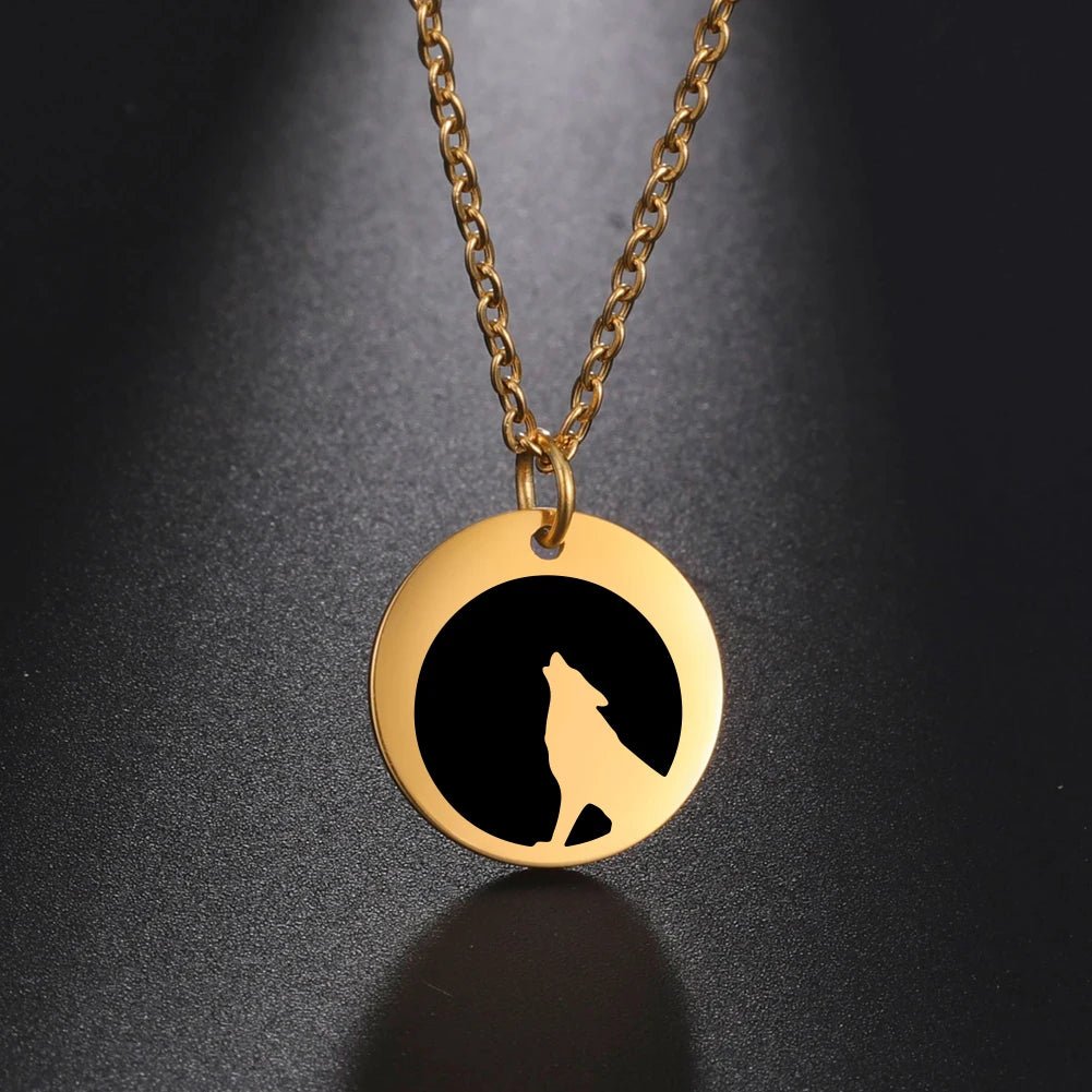 Collier pendentif Johnny Hallyday médaillon loup, 4 versions et 3 couleurs – Image 3