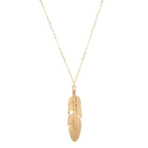 Collier pendentif plume Johnny Hallyday, or ou argent