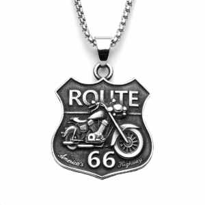 Collier pendentif Johnny Hallyday Route 66 n°2