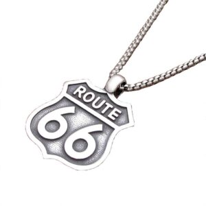 Collier pendentif Johnny Hallyday Route 66 #1