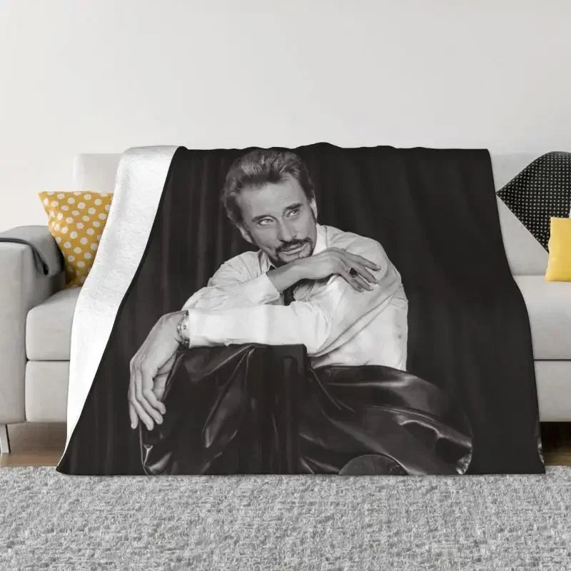 Couverture en flanelle Johnny Hallyday, 8 modèles et 3 tailles – Image 4