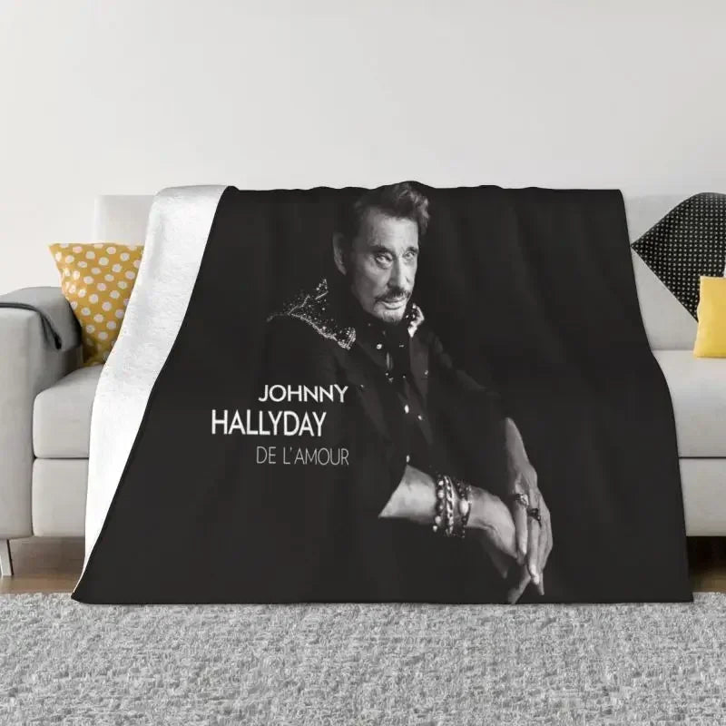 Couverture en flanelle Johnny Hallyday, 8 modèles et 3 tailles – Image 5