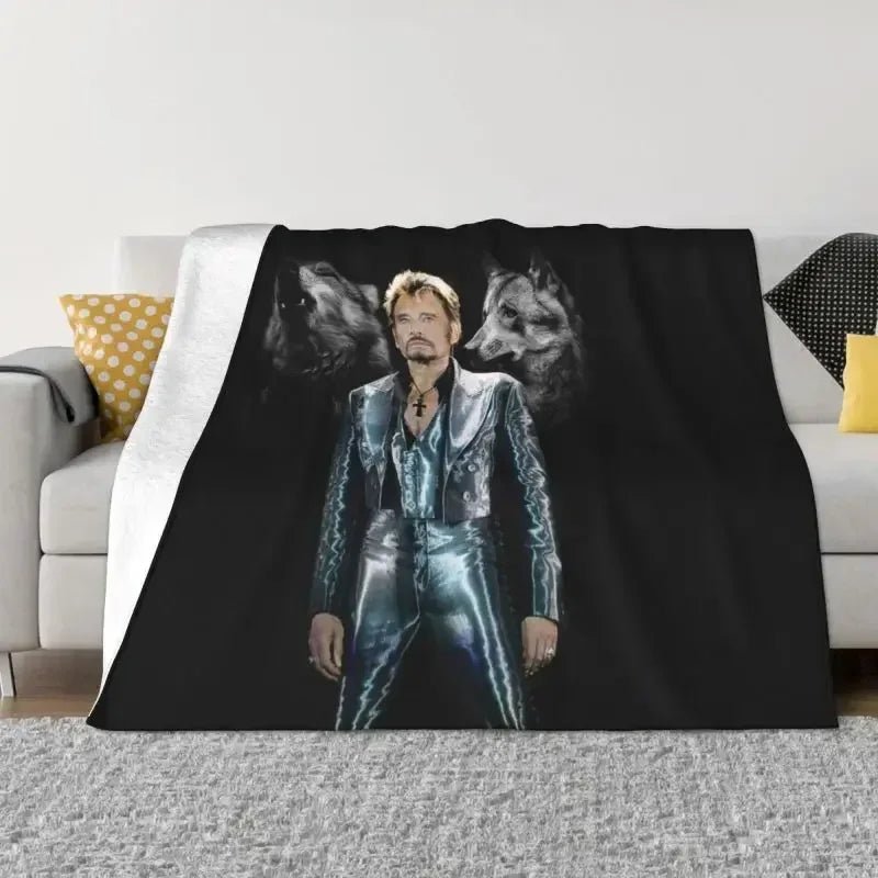 Couverture en flanelle Johnny Hallyday, 8 modèles et 3 tailles – Image 6