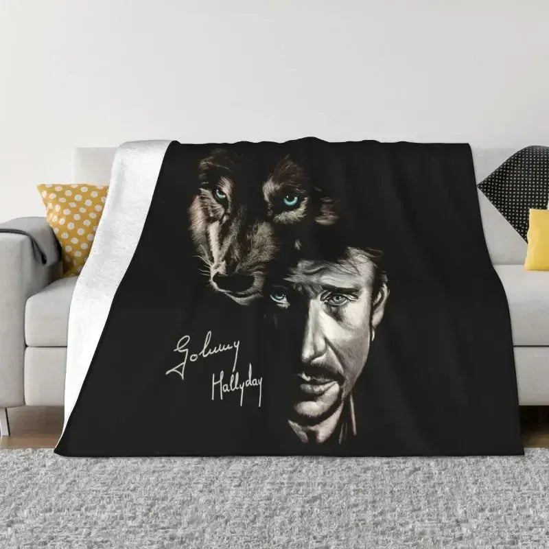 Couverture en flanelle Johnny Hallyday, 8 modèles et 3 tailles – Image 8