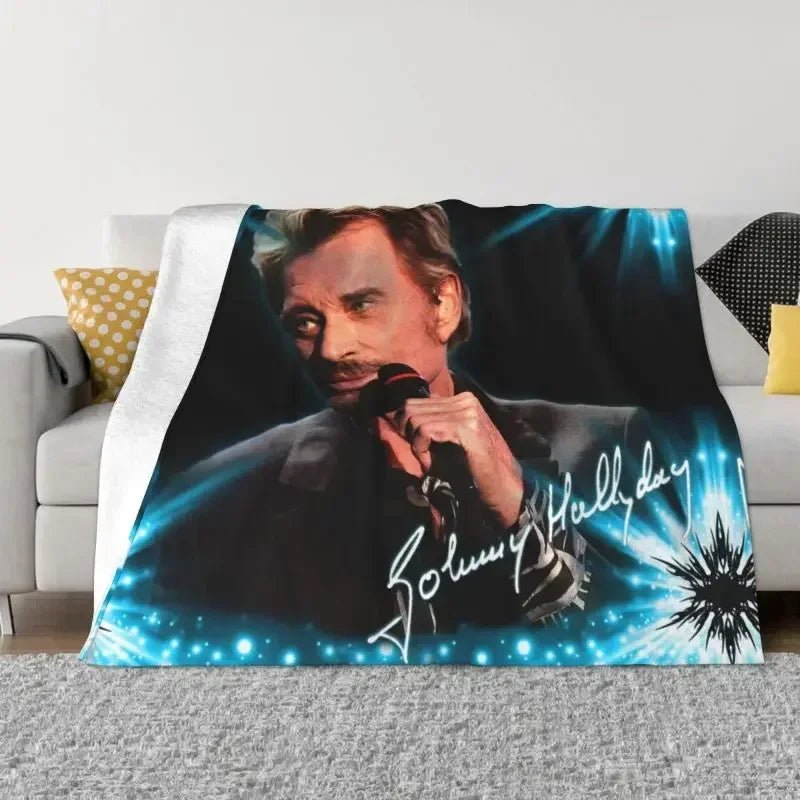 Couverture en flanelle Johnny Hallyday, 8 modèles et 3 tailles – Image 2
