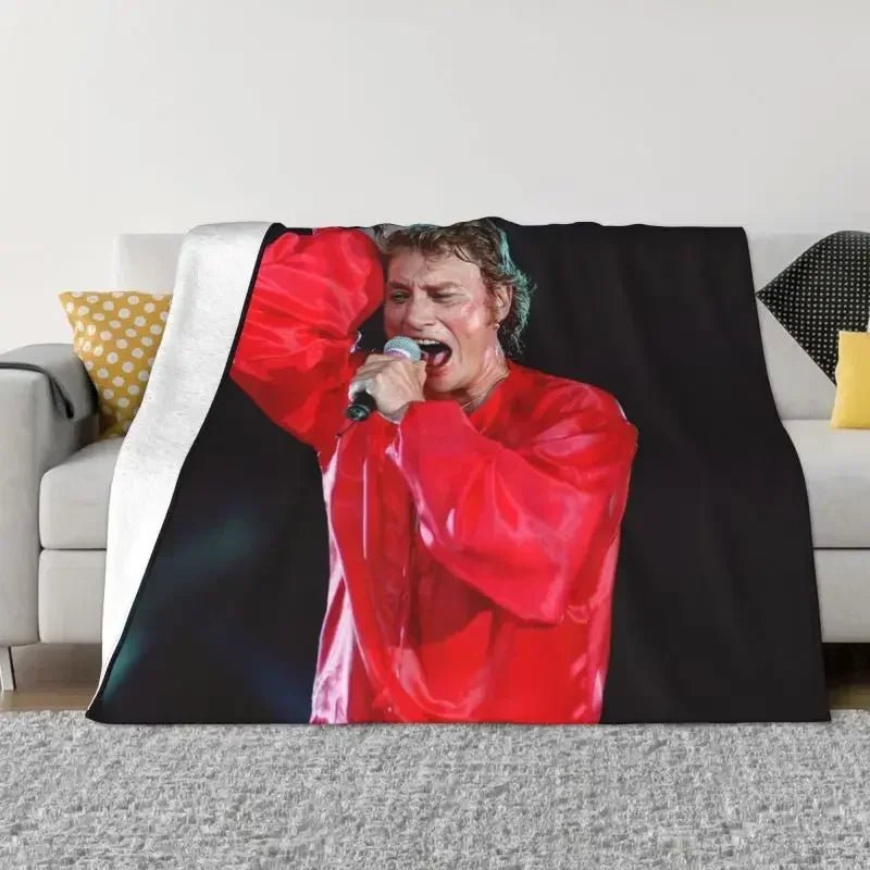 Couverture en flanelle Johnny Hallyday, 8 modèles et 3 tailles – Image 3