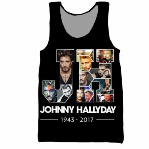 Débardeur Johnny Hallyday, tailles S à 6XL