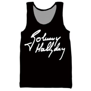 Débardeur Johnny Hallyday imprimé, tailles S à 6XL